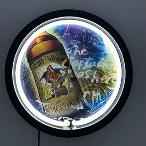 Captain Morgan Neon Wall Clock Display 12”